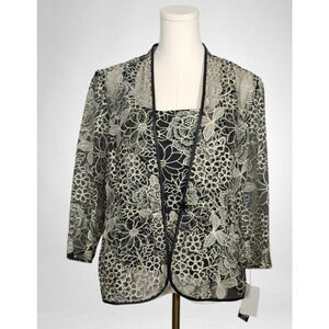 Alex Evenings Black Cropped Jacket